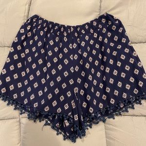 Angie Flowy Shorts with Crochet Hem